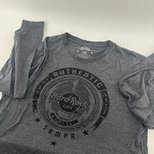Hard Rock Cafe Tampa Authentic Long Sleeve T Shirt Men's Size Large Gray